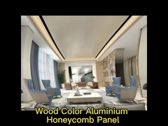 Wood Color Acoustic Aluminum Honeycomb Panel 3D Printing Interior Wall Tiles