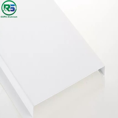 Indoor Decoration Aluminium Strip Ceiling Panel Beveled Edge Eco Friendly 200mm