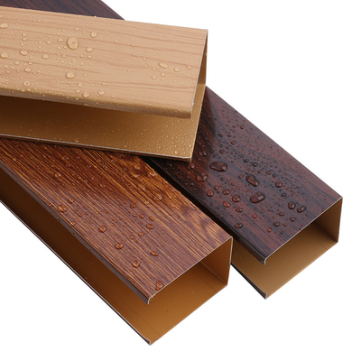 Decorating Suspended Metal Ceiling U Aluminum Profile Screen Ceiling 20mm Thickness